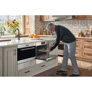 Wolf E Series 24 in. 1.6 cu. ft. 900W Built-In Microwave with Convection & Sensor Cooking - Stainless Steel, , hires