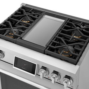 SKS 36 in. 6.3 cu. ft. Smart Standard Convection Steam Dual Fuel Range with 4 Sealed Burners & Griddle - Stainless Steel, , hires