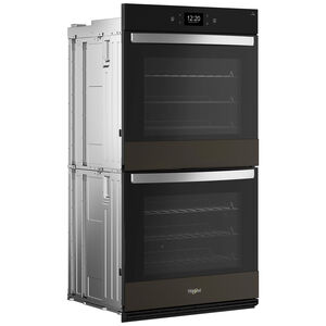 Whirlpool 30 in. 10 cu. ft. Smart Top Control Electric Double Wall Oven with True European Convection - Black Stainless Steel with PrintShield Finish, Black Stainless Steel with PrintShield Finish, hires