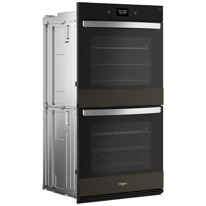 Whirlpool 30 in. 10 cu. ft. Smart Top Control Electric Double Wall Oven with True European Convection - Black Stainless Steel with PrintShield Finish, Black Stainless Steel with PrintShield Finish, hires