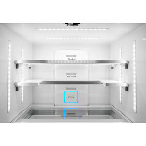 Whirlpool 36 in. 23.8 cu. ft. Counter Depth French Door Refrigerator with Ice & Water Dispenser - Black Stainless Steel, Black Stainless Steel, hires