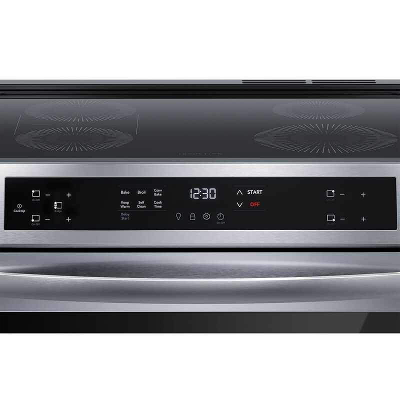 Frigidaire 30 in. 5.3 cu. ft. Standard Convection Electric Range with 4 Induction Burners - Stainless Steel, , hires