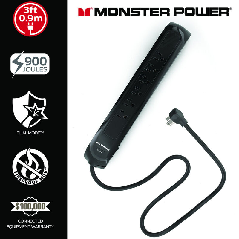 Monster 6-Outlet Power Strip, , hires