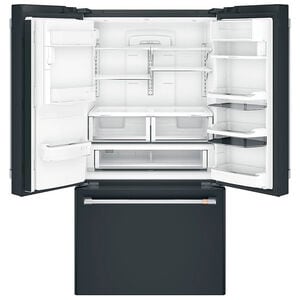 Cafe 36 in. 27.8 cu. ft. Smart French Door Refrigerator with Ice & Water Dispenser - Matte Black, Matte Black, hires