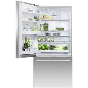 Fisher & Paykel Series 5 31 in. 17.1 cu. ft. Smart Counter Depth Bottom Freezer Refrigerator, Left Hinge - Stainless Steel, , hires