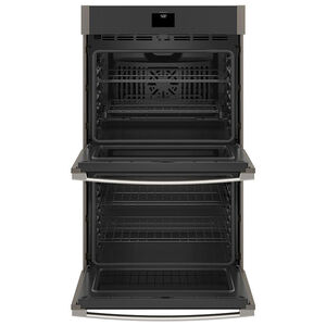 GE 30" 10.0 Cu. Ft. Electric Smart Double Wall Oven with True European Convection & Self Clean - Slate, Slate, hires
