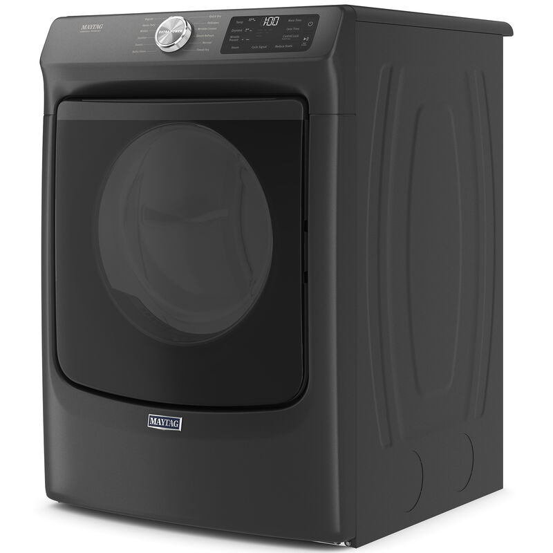 Maytag 27 in. 7.3 cu. ft. Front Loading Gas Dryer with 12 Dryer Programs, 9 Dry Options, Sanitize Cycle, Wrinkle Care & Sensor Dry - Volcano Black, , hires