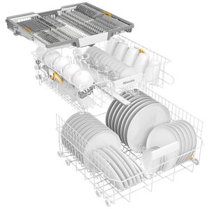 Miele 24 in. Top Control Dishwasher with 42 dBa Sound Level & 3rd-Rack - Custom Panel Ready, , hires