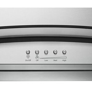 Whirlpool 36 in. Convertible Chimney Style Range Hood with 400 CFM, 3 Fan Speeds & 2 LED Lights - Stainless Steel, , hires