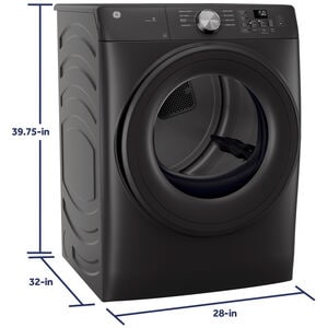 GE 28 in. 7.8 cu. ft. Smart Stackable Gas Dryer with Sanitize Cycle - Carbon Graphite, , hires