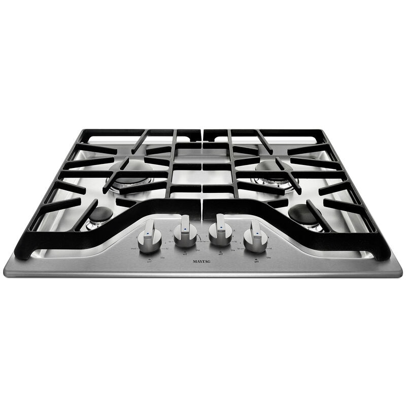 Maytag 30 in. 4-Burner Natural Gas Cooktop with Simmer Burner & Power Burner - Stainless Steel, , hires