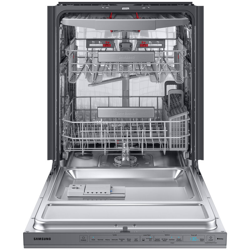 Samsung 24" Smart Built-In Dishwasher with Top Control, 39 dBA Sound Level, 15 Place Settings, 7 Wash Cycles & Sanitize Cycle - Stainless Steel, Stainless Steel, hires