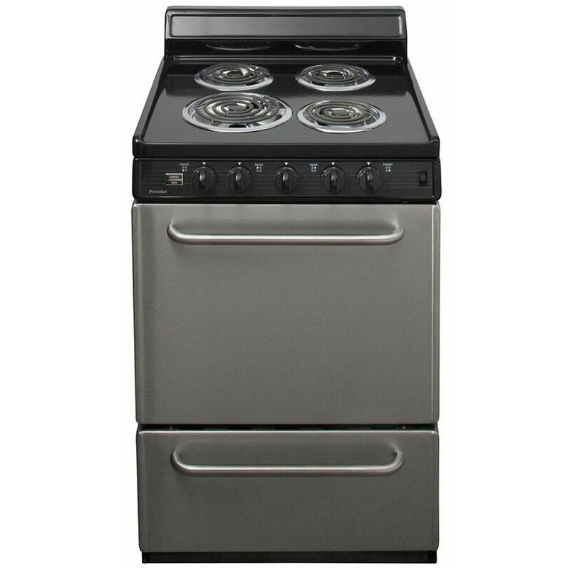 Premier 24 in. 3.0 cu. ft. Oven Freestanding Electric Range with 4