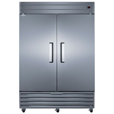 Summit Accucold 54 in. 38.5 cu. ft. Upright Freezer with Adjustable Shelves & Digital Control - Stainless Steel | SCFF436