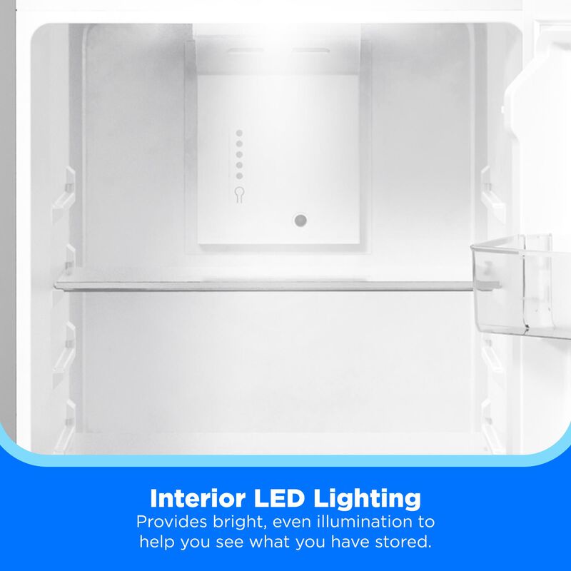 Midea 22 in. 10.1 cu. ft. Counter Depth Garage-Ready Top Freezer Refrigerator - White, , hires