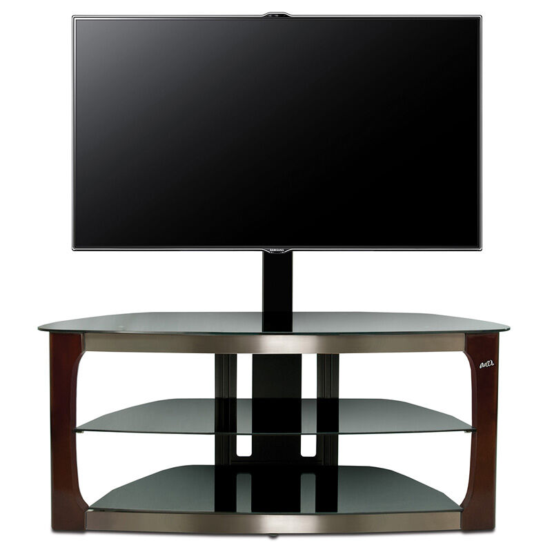 Bell'O 52" 3 Shelf TV Stand - Dark Espresso with Brushed Nickel, , hires