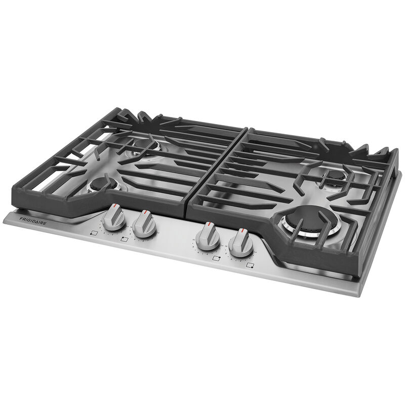 Frigidaire 30 in. Natural Gas Cooktop with 4 Sealed Burners - Stainless Steel, Stainless Steel, hires