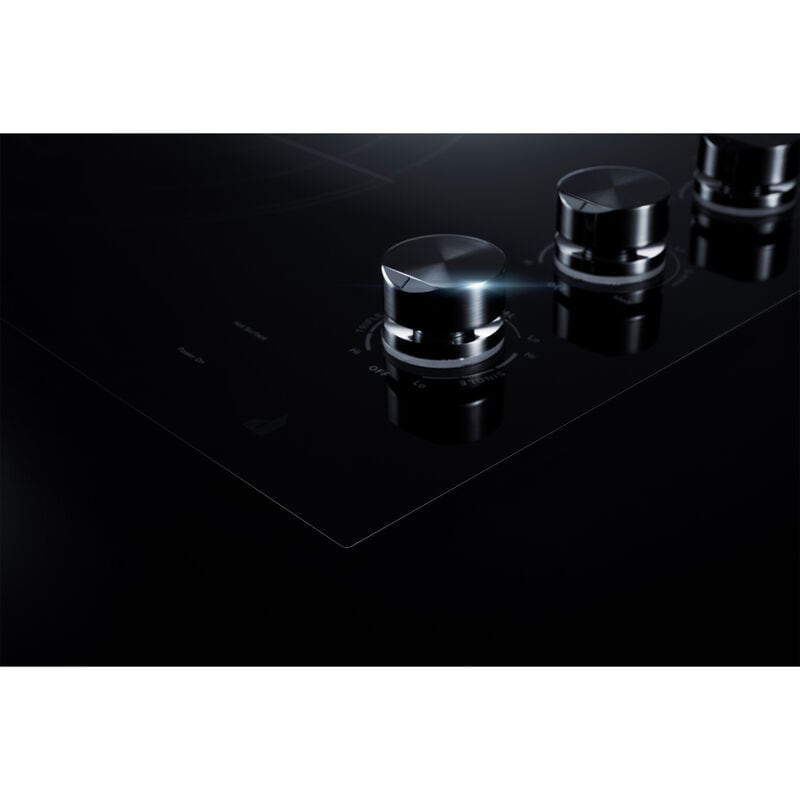 JennAir Oblivian Glass 30 in. 4-Burner Electric Cooktop with Simmer Burner & Power Burner - Black, , hires