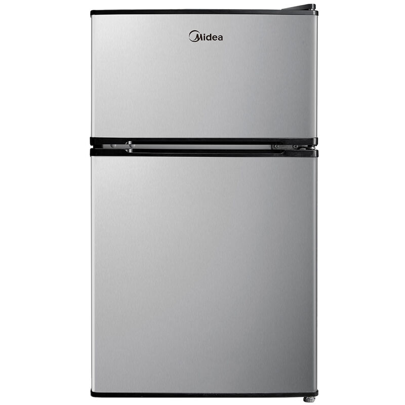 Midea 19 in. 3.1 cu. ft. Mini Fridge with Top Freezer - Stainless Steel, , hires
