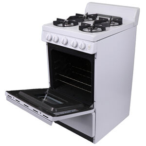 Premier 20 in. 2.4 cu. ft. Gas Range with 4 Sealed Burners - White, , hires