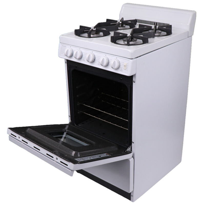 Premier 20 in. 2.4 cu. ft. Gas Range with 4 Sealed Burners - White, , hires