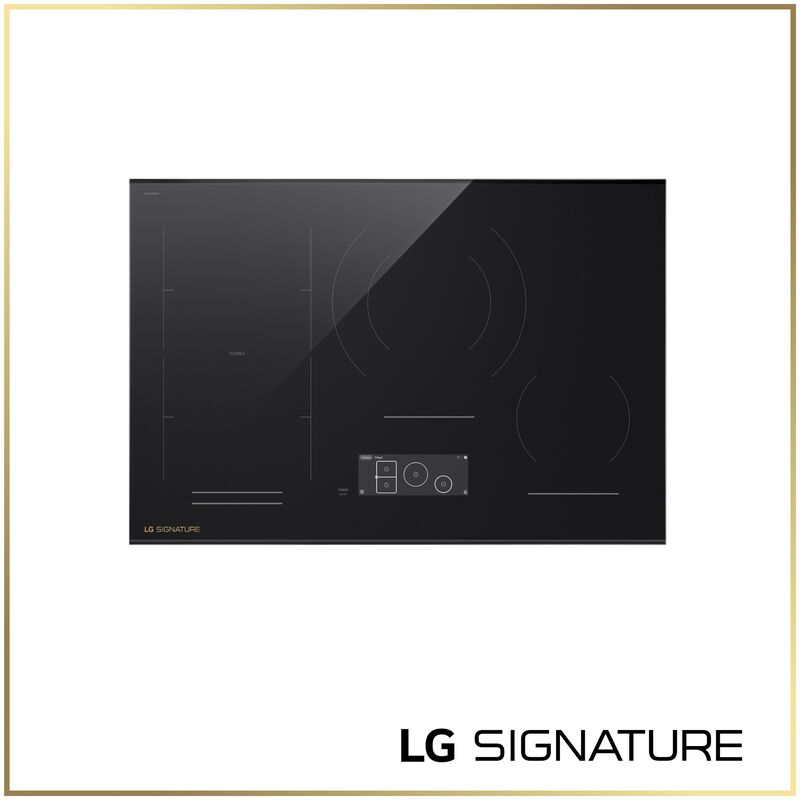 LG Signature 30 in. 4-Burner Induction Cooktop with Simmer Burner & Power Burner - Black, , hires