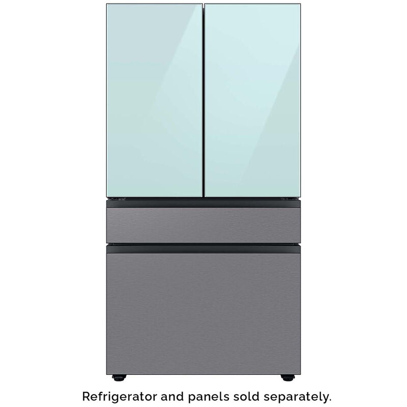 Samsung BESPOKE 4-Door French Door Top Panel for Refrigerators - Morning Blue Glass, , hires