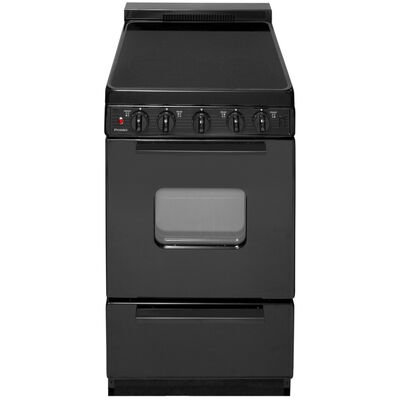 Premier 20 in. 2.4 cu. ft. Oven Freestanding Electric Range with 4 Smoothtop Burners - Black | EAS2X0BP