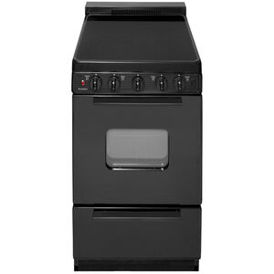 Premier 20 in. 2.4 cu. ft. Oven Freestanding Electric Range with 4 Smoothtop Burners - Black, , hires