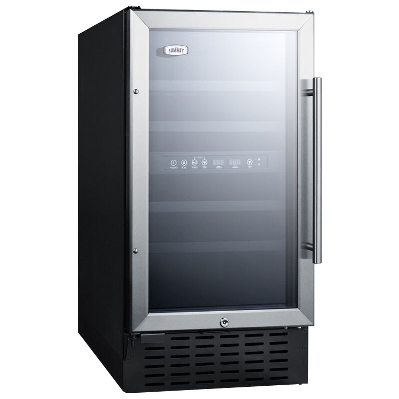 Summit 18 in. Undercounter Wine Cooler with Dual Zones & 28 Bottle Capacity - Stainless Steel, , hires