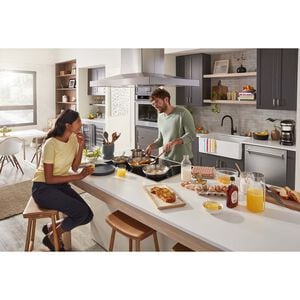 KitchenAid 36 in. Convertible Chimney Style Range Hood with 585 CFM, 3 Fan Speeds , 4 LED & 2 Halogen Lights - Stainless Steel, Stainless Steel, hires