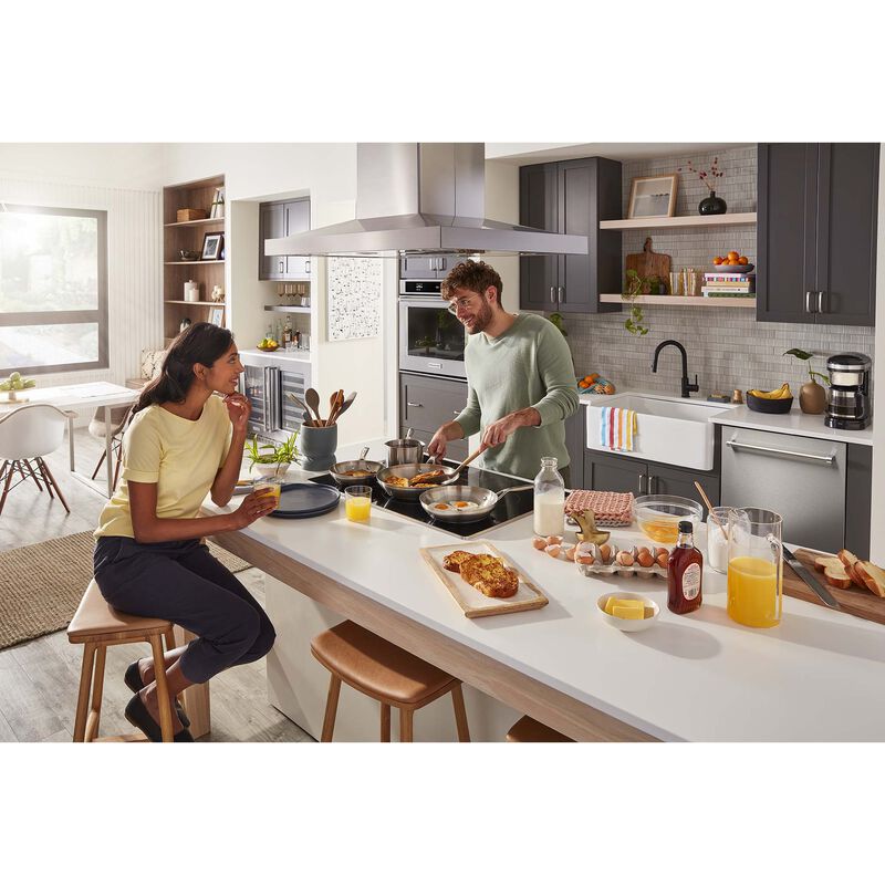 KitchenAid 36 in. Convertible Chimney Style Range Hood with 585 CFM, 3 Fan Speeds , 4 LED & 2 Halogen Lights - Stainless Steel, Stainless Steel, hires