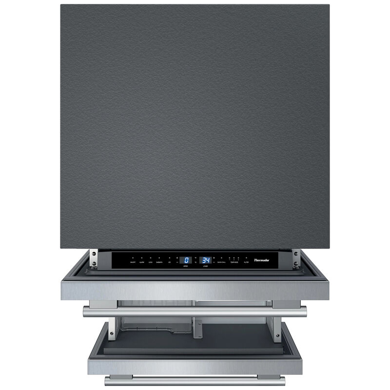 Thermador 24 in. 4.3 cu. ft. Double Refrigerator & Freezer Drawer - Custom Panel Ready, , hires