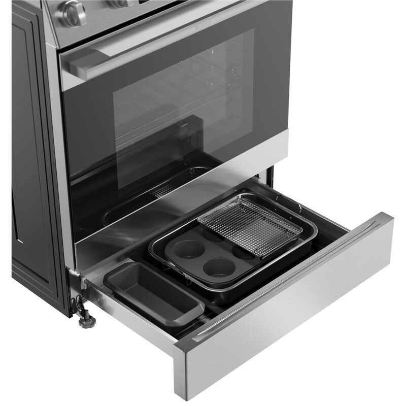 Bosch 300 Series 30 in. 5.8 cu. ft. Air-Fry Standard Convection Slide-In Electric Range with Smoothtop Burners - Stainless Steel, , hires