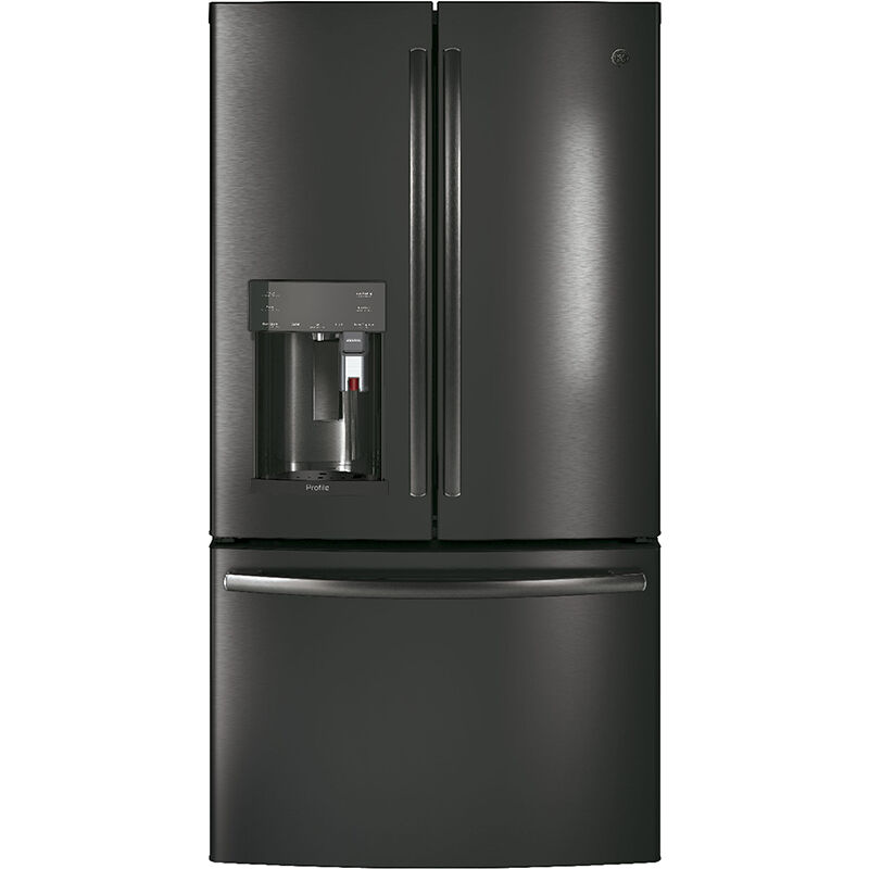 GE Profile 36" 27.7 Cu. Ft. French Door Refrigerator Black Stainless