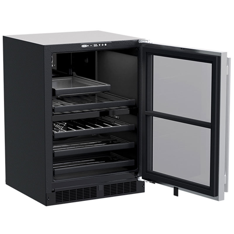 Marvel 24 in. Built-In 5.0 cu. ft. Compact Beverage Center with Removable Shelves & Digital Control - Stainless Steel, , hires