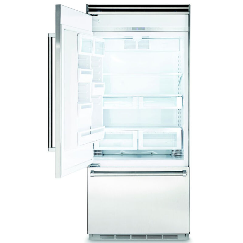 Viking 5 Series 36 in. 20.4 cu. ft. Built-In Counter Depth Bottom Freezer Refrigerator with Ice Maker - Stainless Steel, , hires