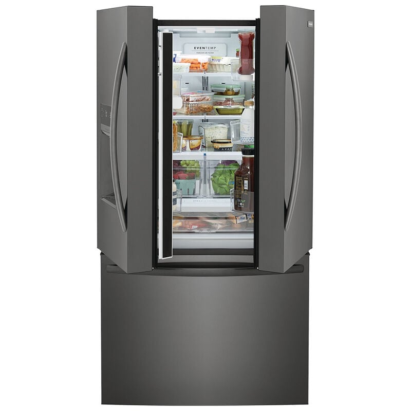Frigidaire 36 in. 27.8 cu. ft. French Door Refrigerator with Ice & Water Dispenser - Black Stainless, Black Stainless, hires