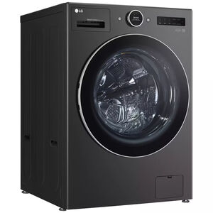LG 27 in. 5.0 cu. ft. Smart Electric Front Load Ventless All-in-One WashCombo with Inverter Heat Pump Technology, Direct Drive Motor, Sanitize & Steam Cycle - Black Steel, Black Steel, hires