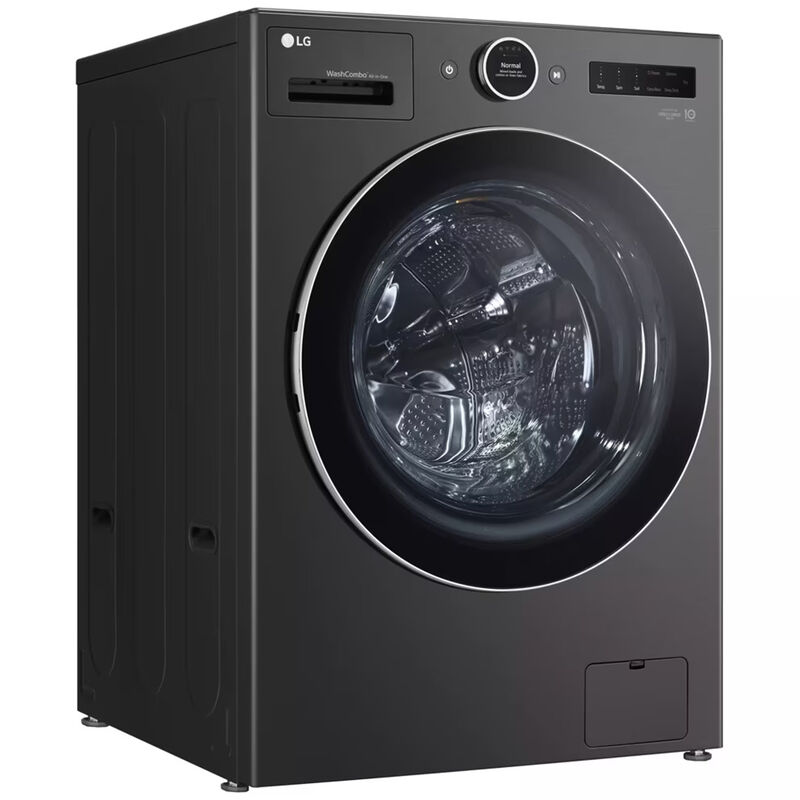 LG 27 in. 5.0 cu. ft. Smart Electric Front Load Ventless All-in-One WashCombo with Inverter Heat Pump Technology, Direct Drive Motor, Sanitize & Steam Cycle - Black Steel, Black Steel, hires