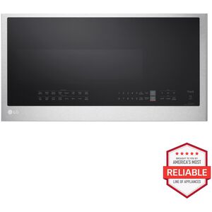LG 30 in. 1.7 cu. ft. 950W Smart Over-the-Range Microwave with 300 CFM, Convection & Sensor Cooking - PrintProof Stainless Steel, PrintProof Stainless Steel, hires