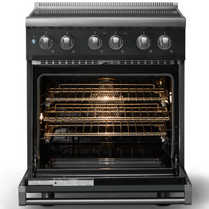 Viking 5 Series 30 in. 4.7 cu. ft. True European Convection Electric Range with 4 Induction Burners - Antique Bronze, , hires