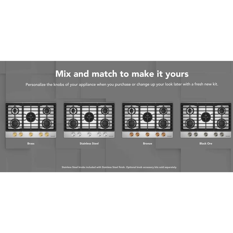 KitchenAid 30 in. 5-Burner Natural Gas Cooktop with Simmer Burner & Power Burner - Stainless Steel, , hires