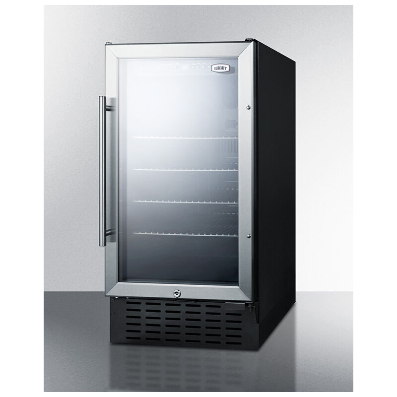 Summit Commercial 18 in. 2.7 cu. ft. Built-In/Freestanding Beverage Center with Adjustable Shelves & Digital Control - Stainless Steel, , hires