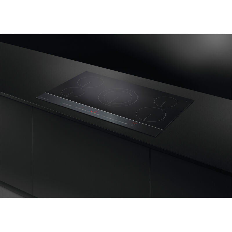 Fisher & Paykel Series 9 36 in. 5-Burner Induction Cooktop with Power Burner - Black, , hires
