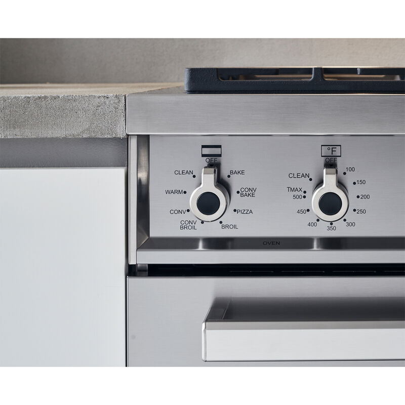 Bertazzoni Professional Series 36 in. 5.7 cu. ft. Air Fry Convection Oven Freestanding Dual Fuel Range with 6 Sealed Burners & Griddle - Stainless Steel, , hires