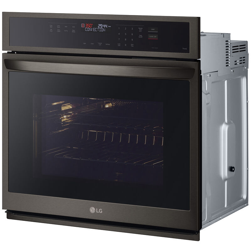 LG 30 in. 4.7 cu. ft. Electric Smart Wall Oven with Standard Convection & Self Clean - PrintProof Black Stainless Steel, , hires