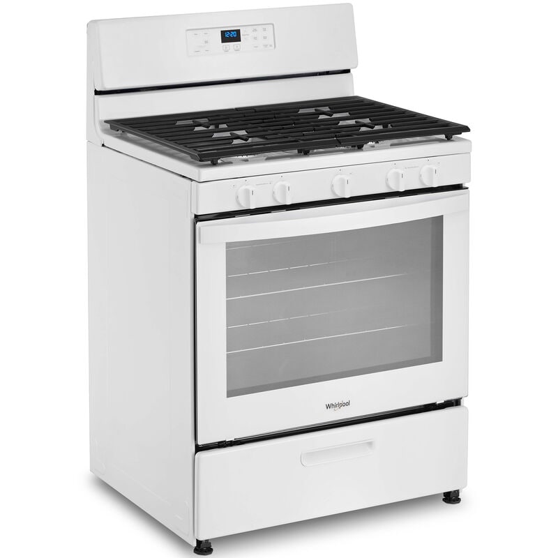 Whirlpool 30 in. 5.1 cu. ft. Gas Range with 5 Sealed Burners - White, White, hires
