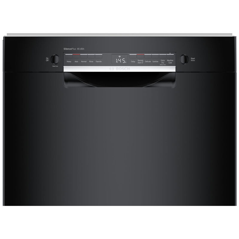 Bosch 300 Series 24 in. Front Control Smart Dishwasher with 46 dBa Sound Level, PureDry & Pocket - Black, , hires