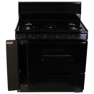 Premier 36 in. 3.9 cu. ft. Gas Range with Open Burners & Griddle - Black, , hires